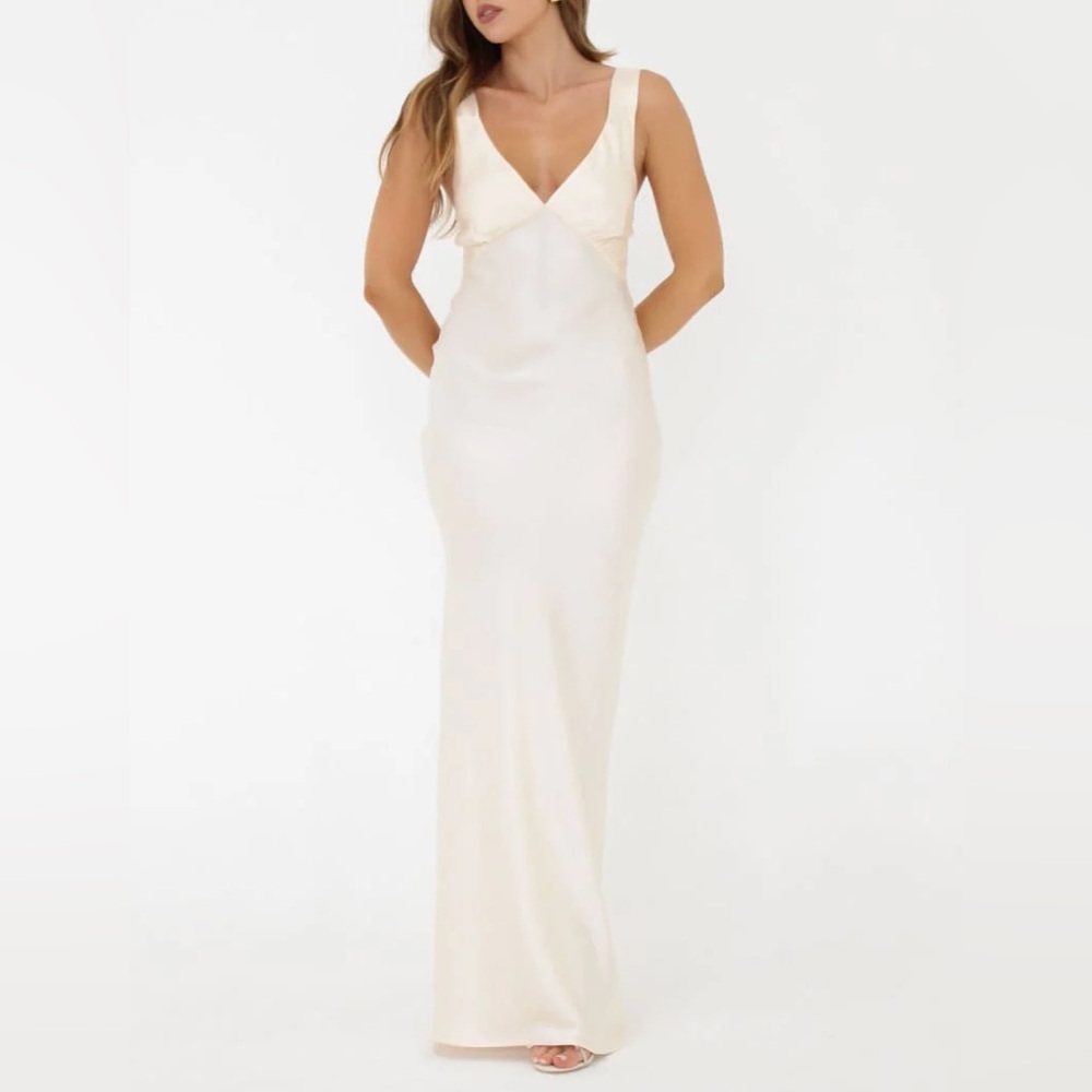 Rumored Ivory Sleeveless Maxi Dress